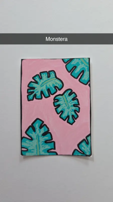 Monstera aceo art card