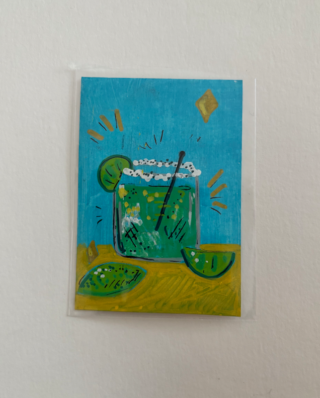 Margarita Cocktail aceo art card