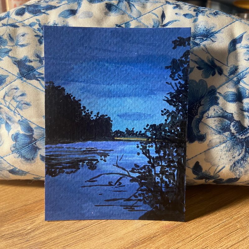 before the world rises aceo art card