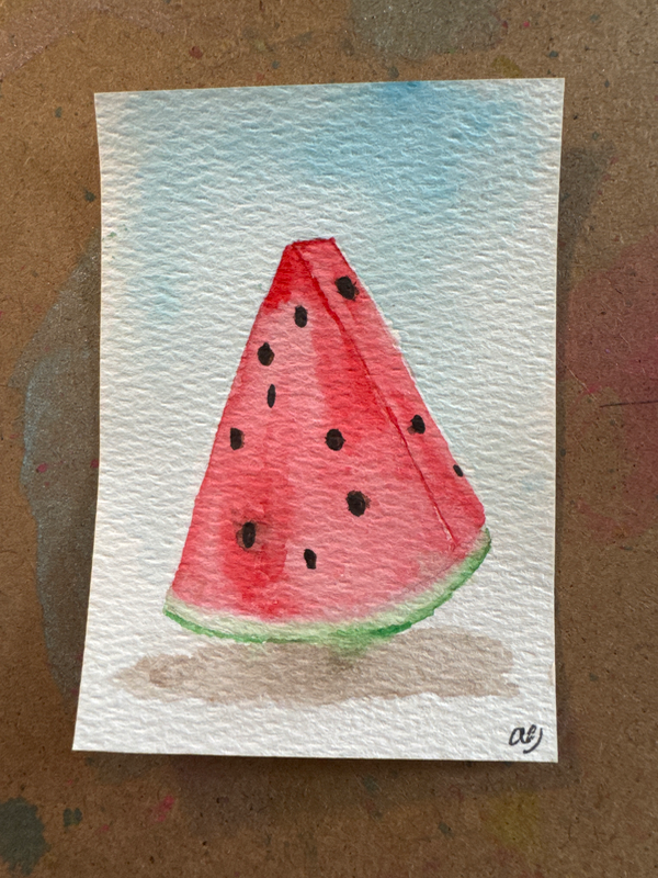 ‘Watermelon’ aceo art card