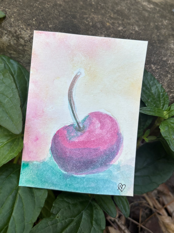 Cherry Still Life 01 aceo art card