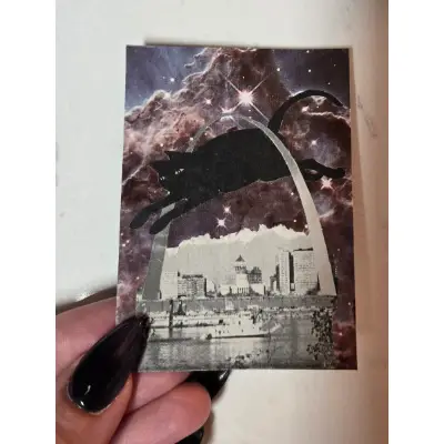 Midnight over Metropolis aceo art card thumbnail 2