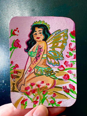 She Was A Fairy aceo art card thumbnail 3