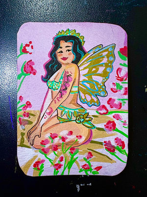 She Was A Fairy aceo art card thumbnail 2
