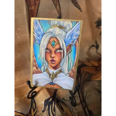 Griffin Queen - Original ACEO - Ancient Queen Series aceo art card thumbnail 2