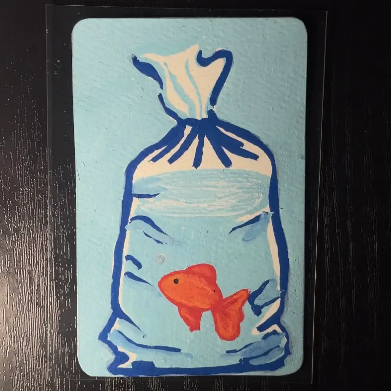 Just Keep Swimming aceo art card