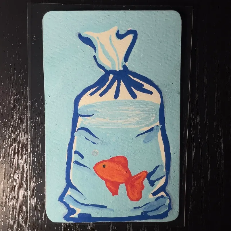 Just Keep Swimming aceo art card