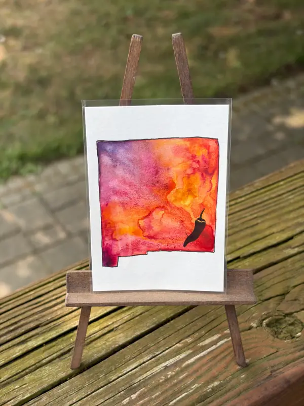 New Mexico: Chili Pepper aceo art card