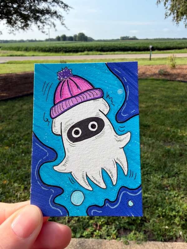 Jelly Beanie aceo art card