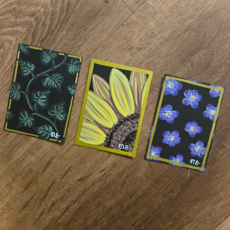 Floral (Set of 3) aceo art card