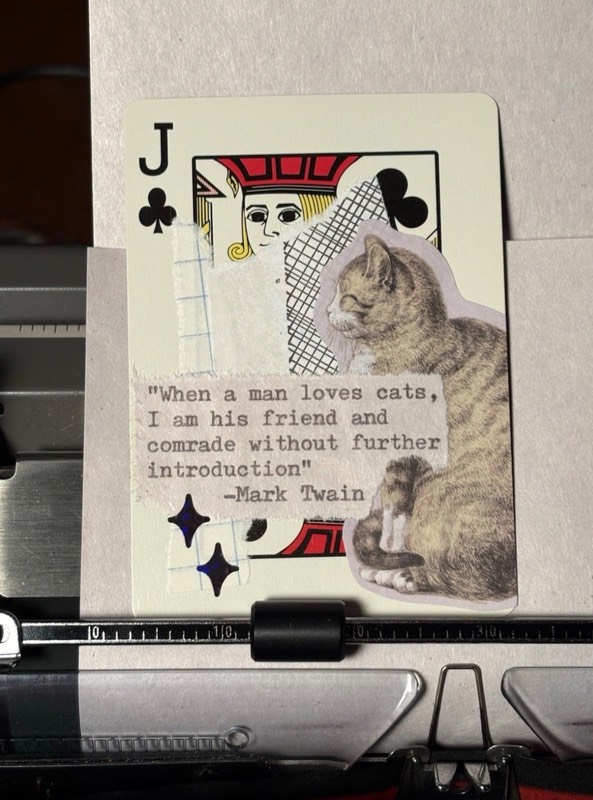 Cat Quote Card #289 by Mazerzine mark Twain aceo art card