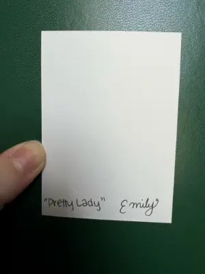 Pretty Lady aceo art card thumbnail 2