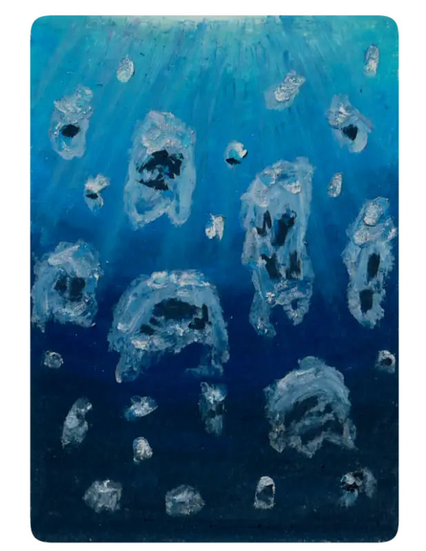 Bubbles aceo art card
