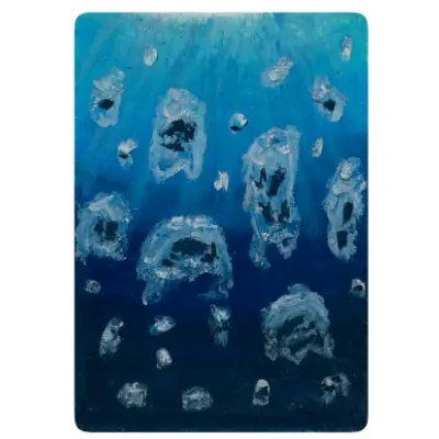 Bubbles aceo art card thumbnail 1