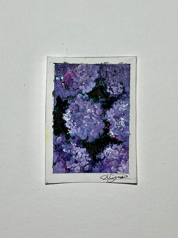 Hydrangeas aceo art card