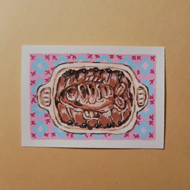 Crummy Herring Pie aceo art card