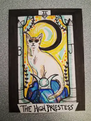 The High Priestess aceo art card thumbnail 2