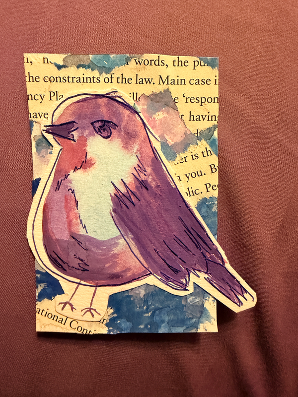 A little birdie told me aceo art card