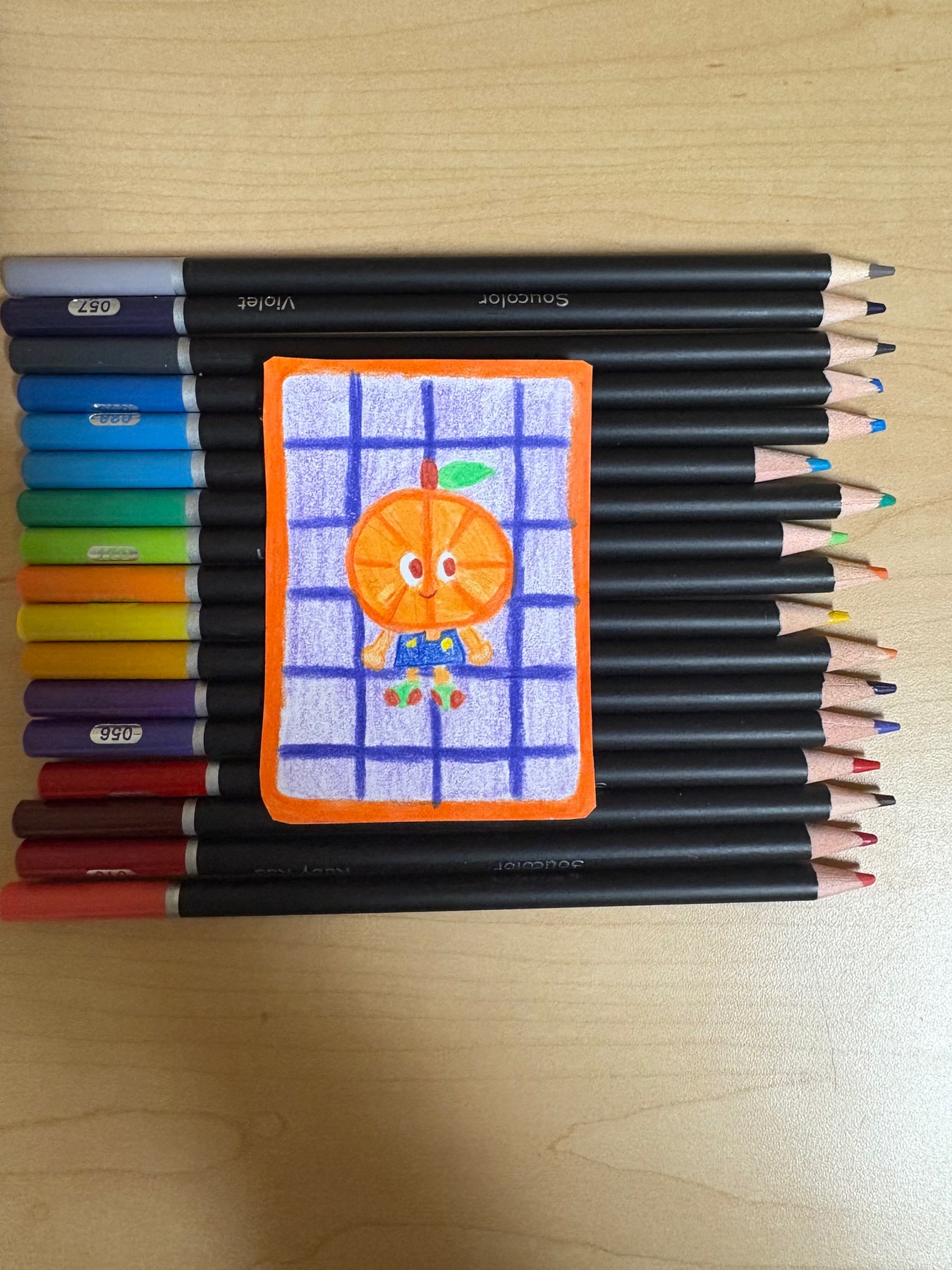 Orange aceo art card