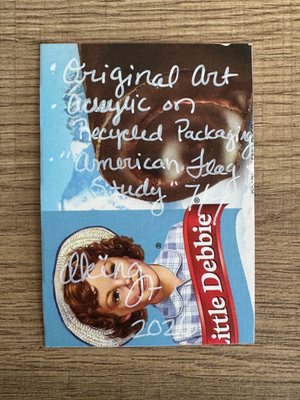 American Flag Study 7/7 aceo art card thumbnail 4