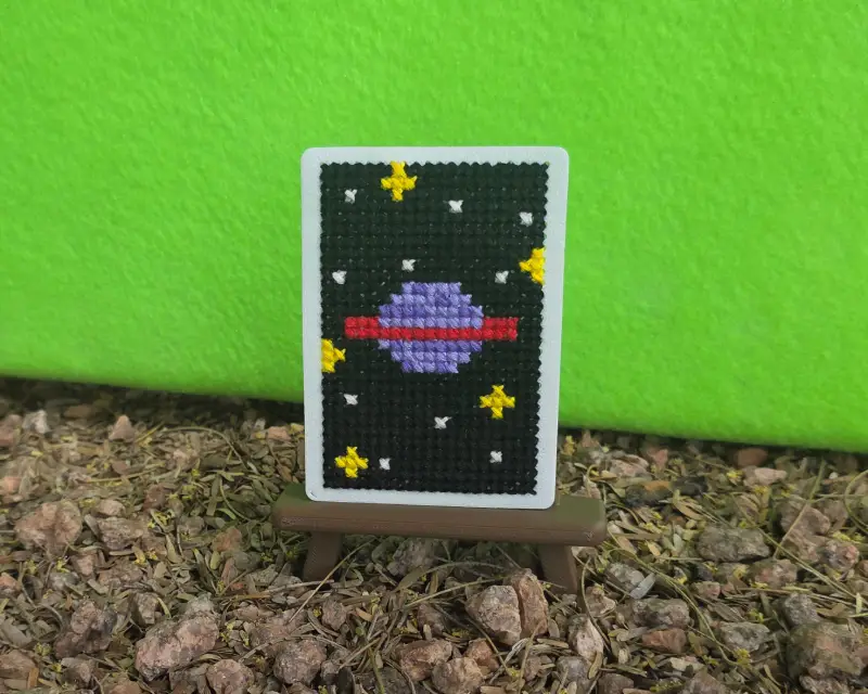 Space AF3, Hand-Stitched(1/1) aceo art card