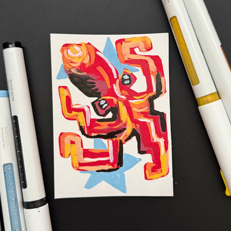 Octopus aceo art card