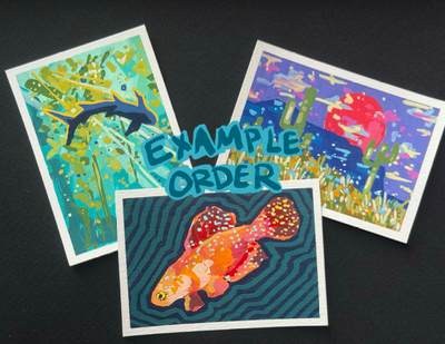 ✧˖° MYSTERY acrylic marker aceo 3-PACK ✧˖° aceo art card thumbnail 3