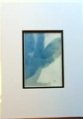Rose Petals Encaustic Cyanotype original art ACEO aceo art card thumbnail 2