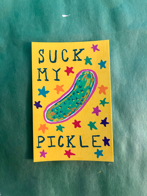 Original ACEO Card Art | Pop Art Food | Acrylic Medium aceo art card thumbnail 2