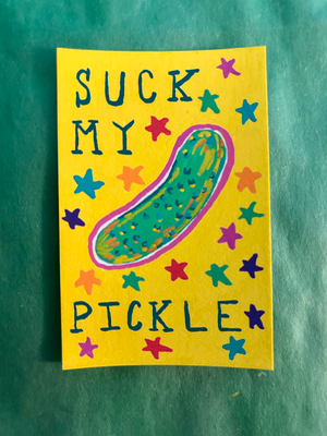 Original ACEO Card Art | Pop Art Food | Acrylic Medium aceo art card thumbnail 1