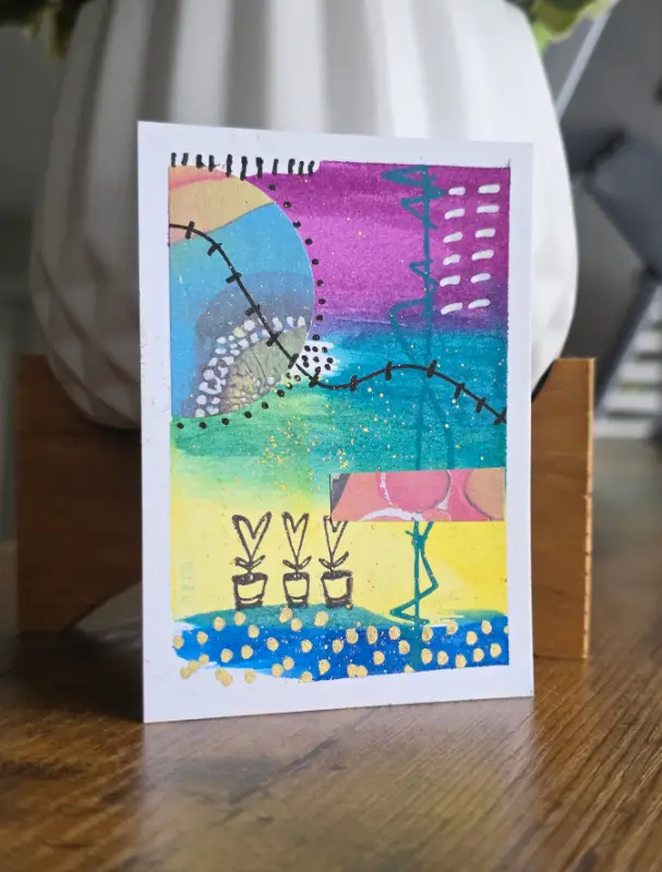 Color Garden aceo art card