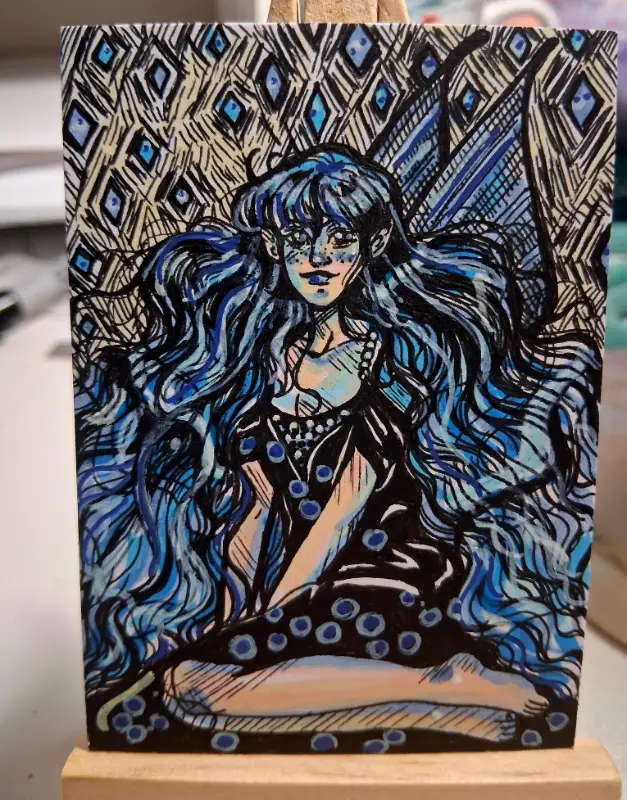 The Blue Fairy aceo art card