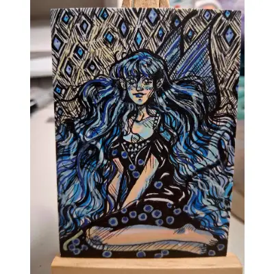 The Blue Fairy aceo art card thumbnail 1