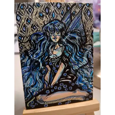 The Blue Fairy aceo art card thumbnail 3