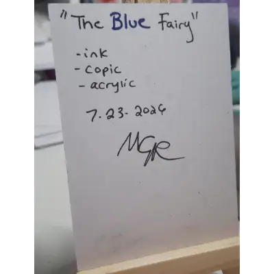 The Blue Fairy aceo art card thumbnail 5