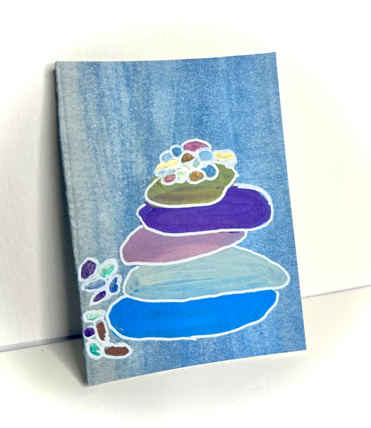Peaceful Stones - Original Artwork ACEO aceo art card