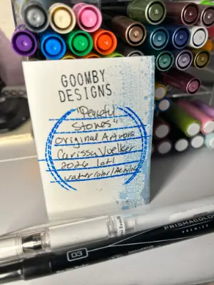 Peaceful Stones - Original Artwork ACEO aceo art card thumbnail 2