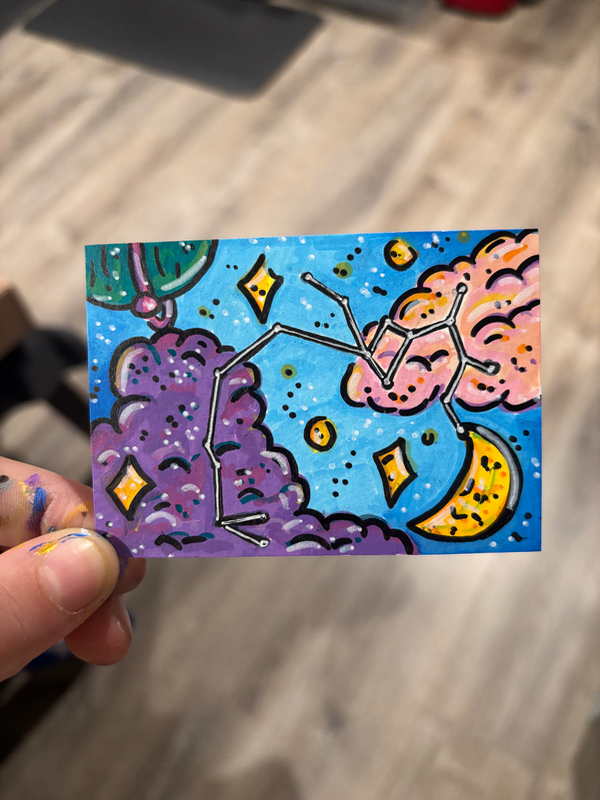 Sagittarius Constellation/ Astrology aceo art card