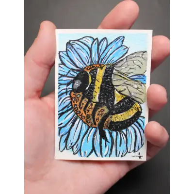 Blue Shift aceo art card thumbnail 2