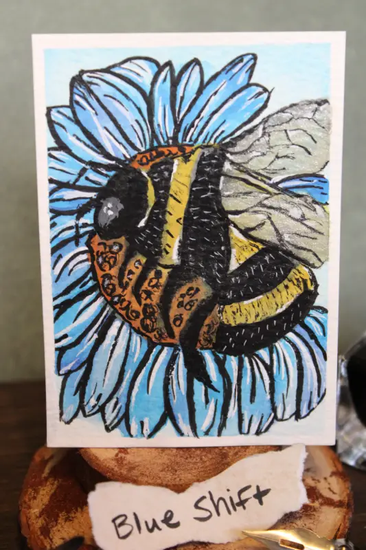 Blue Shift aceo art card