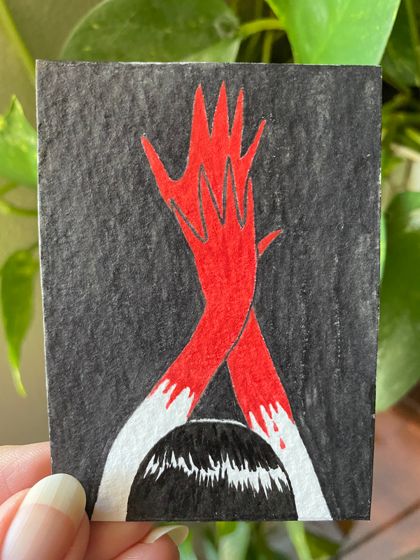 Blood Bath aceo art card
