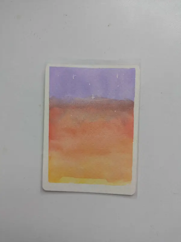 Sunset aceo art card