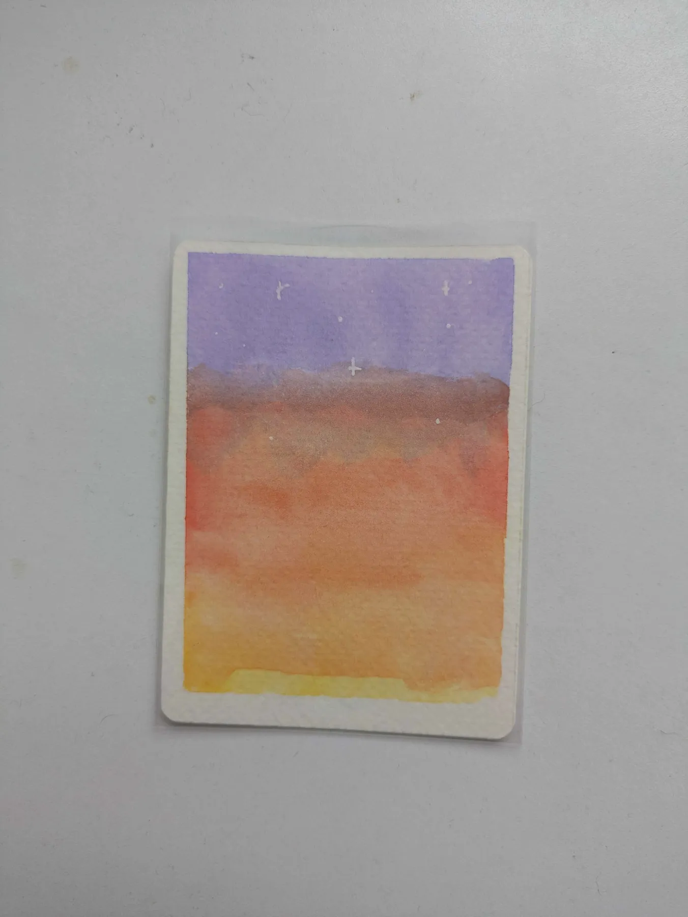 Sunset aceo art card