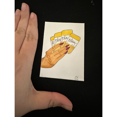 Idle cards aceo art card thumbnail 2