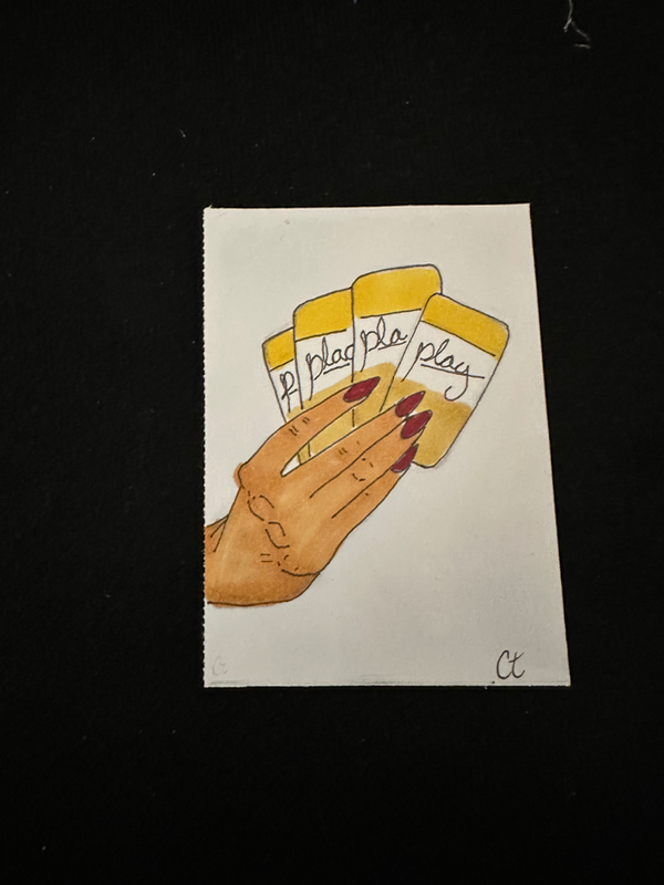 Idle cards aceo art card