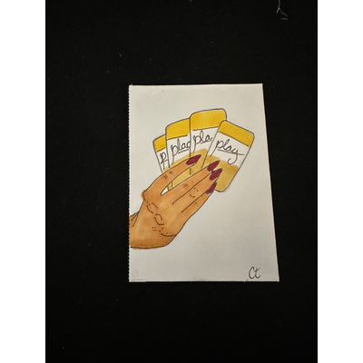 Idle cards aceo art card thumbnail 1