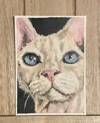 Stare Into My Eyes aceo art card thumbnail 2