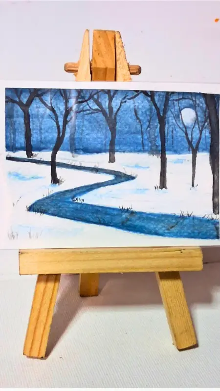 Snowy Creek aceo art card