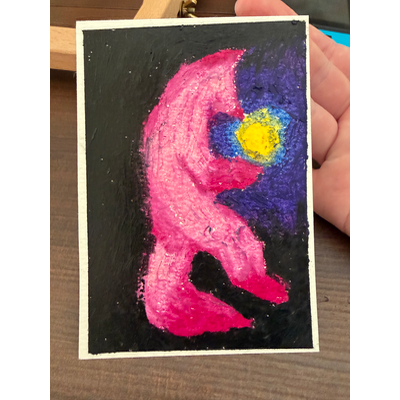 Holding You aceo art card thumbnail 2