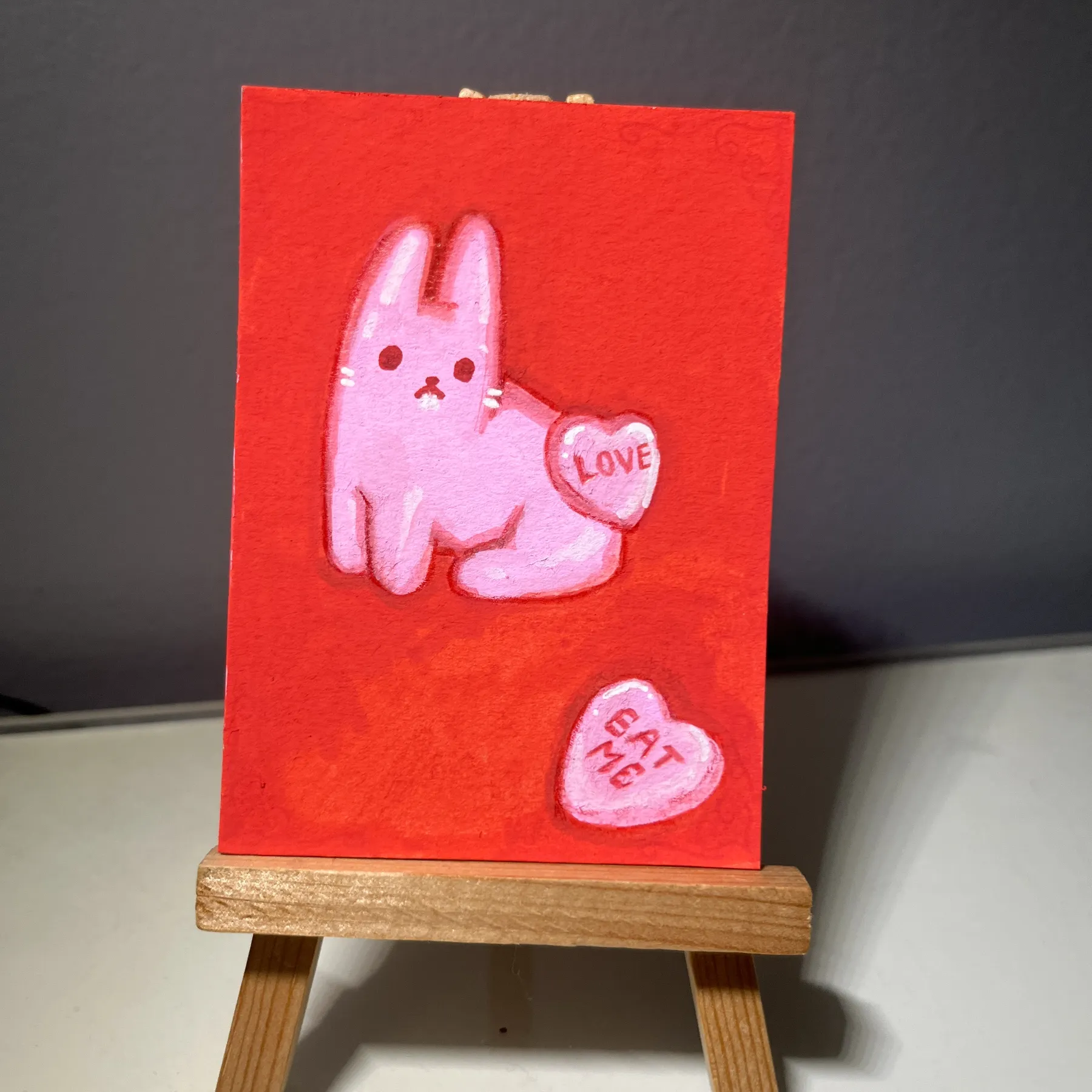 Love Bunny aceo art card